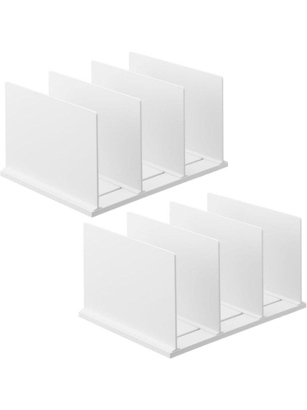 Adjustable White Bag Stand Set of 2 - Space-Saving Storage Solution, Prevents